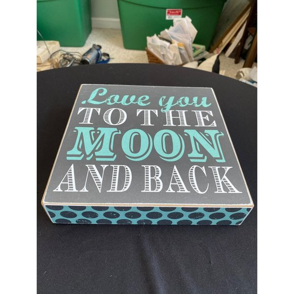 Box Sign - Love you To the Moon and Back 8"x8"x1.75" Kids Art - Picture 4 of 8
